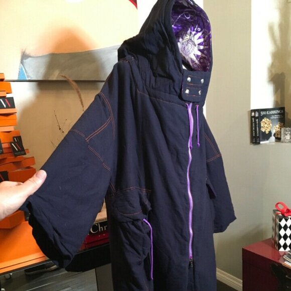 The People of the Labyrinths Blue Cotton Jacket - Picture 1 of 12